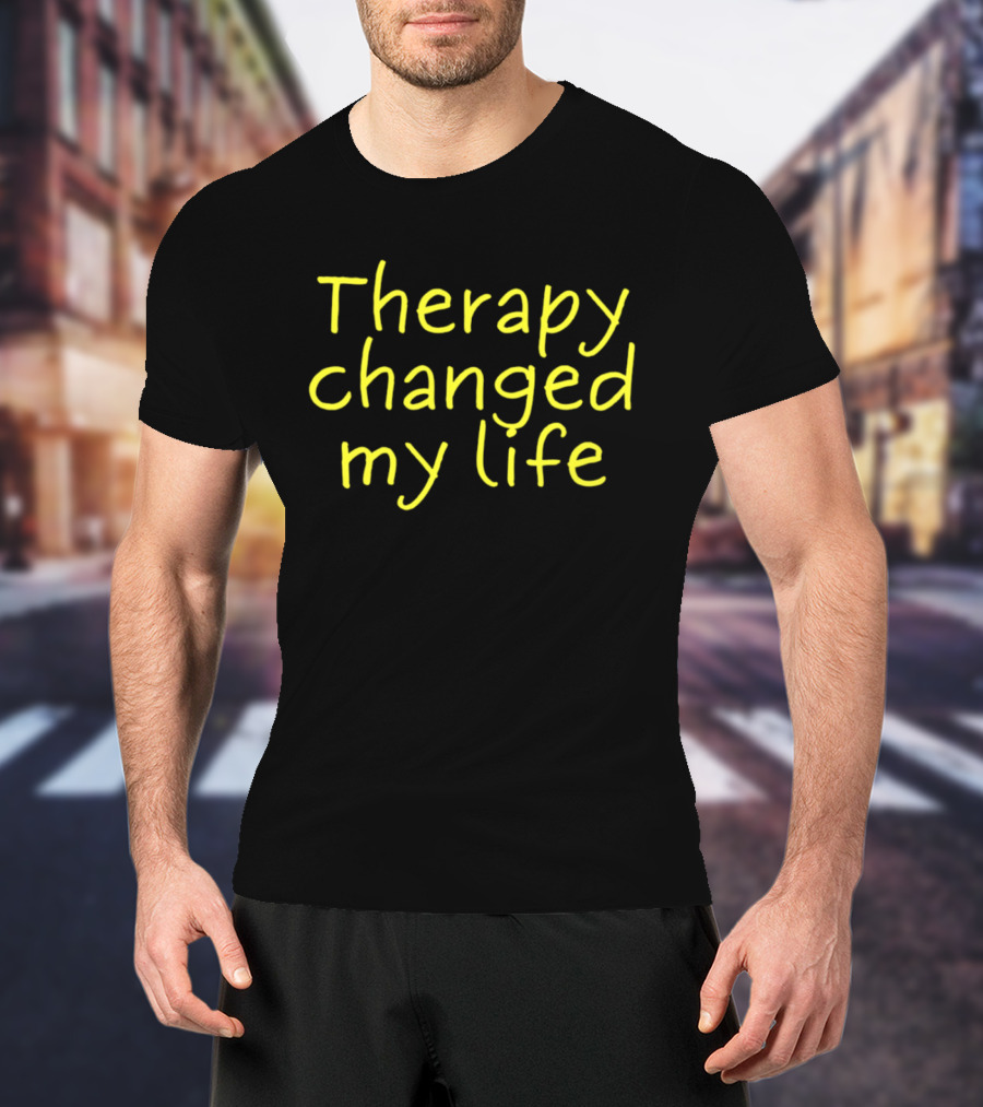 Therapy Changed My Life Yellow T-Shirt