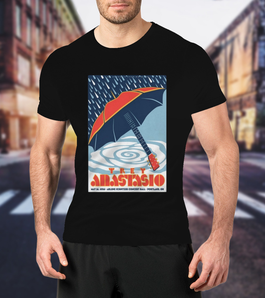 Trey Anastasio Arlene Schnitzer Concert Hall Portland OR May 26 2026 Umbrella Guitar T-Shirt