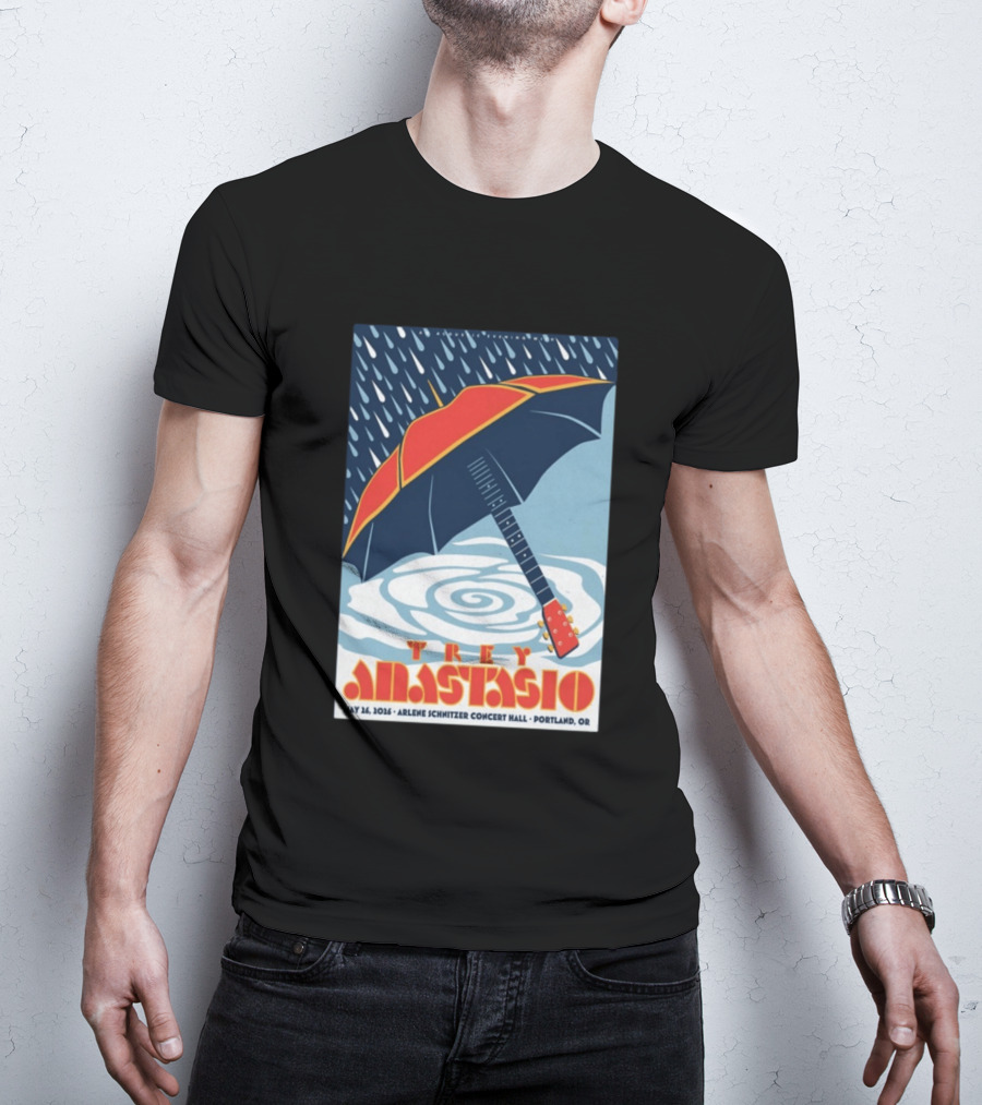 Trey Anastasio Arlene Schnitzer Concert Hall Portland OR May 26 2026 Umbrella Guitar T-Shirt