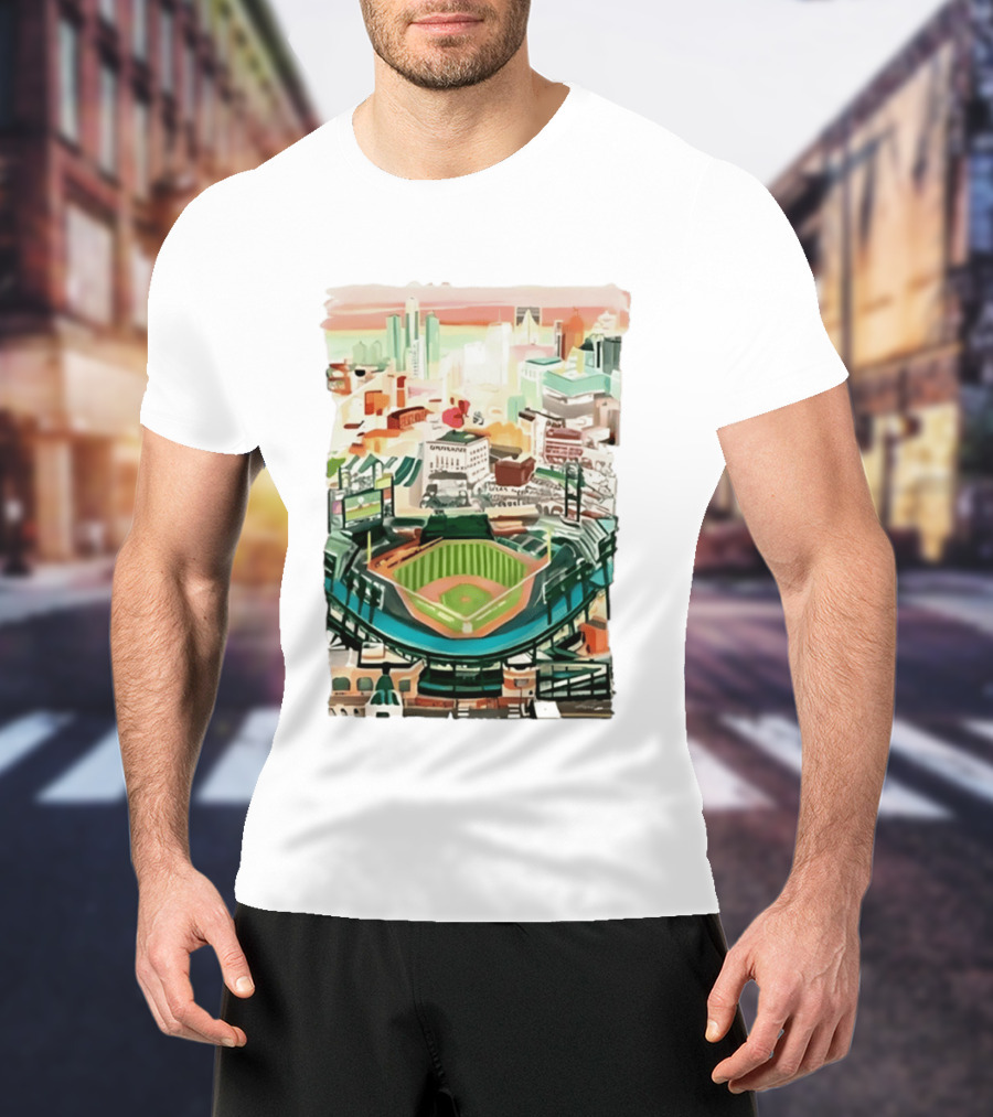 2026 Tigers Up Next Stadium Skyline Baseball Field T-Shirt