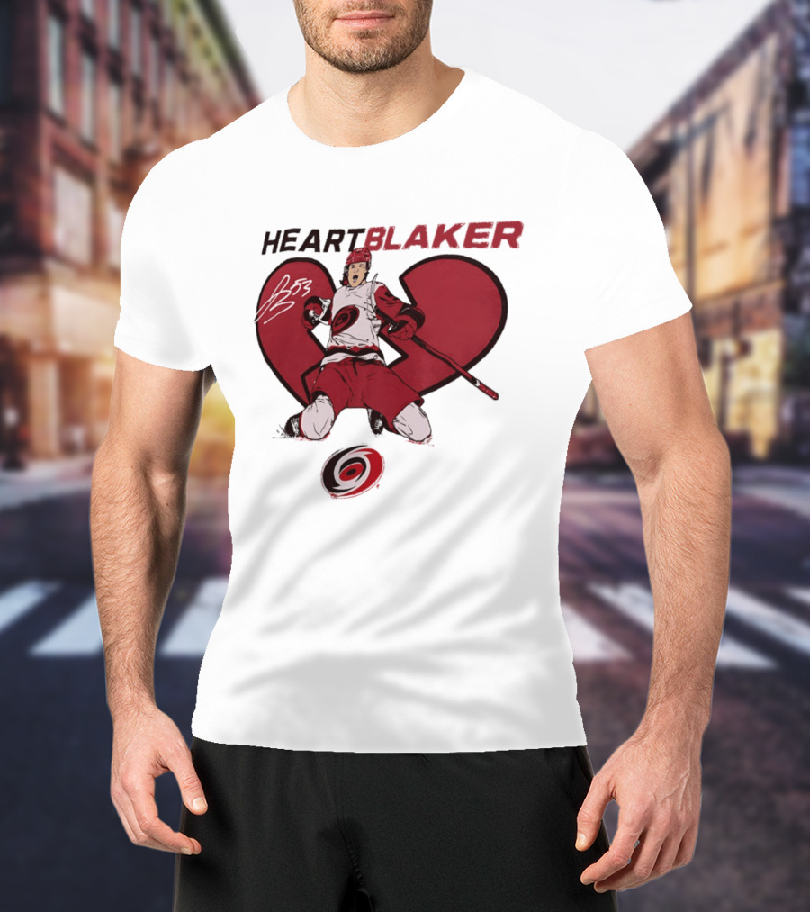 Brent Burns Heartblaker Carolina Hurricanes Broken Heart T-Shirt