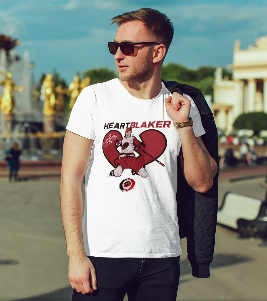 Brent Burns Heartblaker Carolina Hurricanes Broken Heart T-Shirt