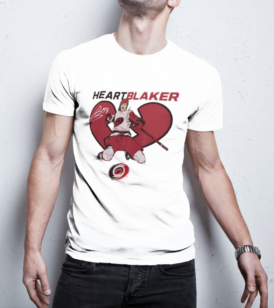 Brent Burns Heartblaker Carolina Hurricanes Broken Heart T-Shirt