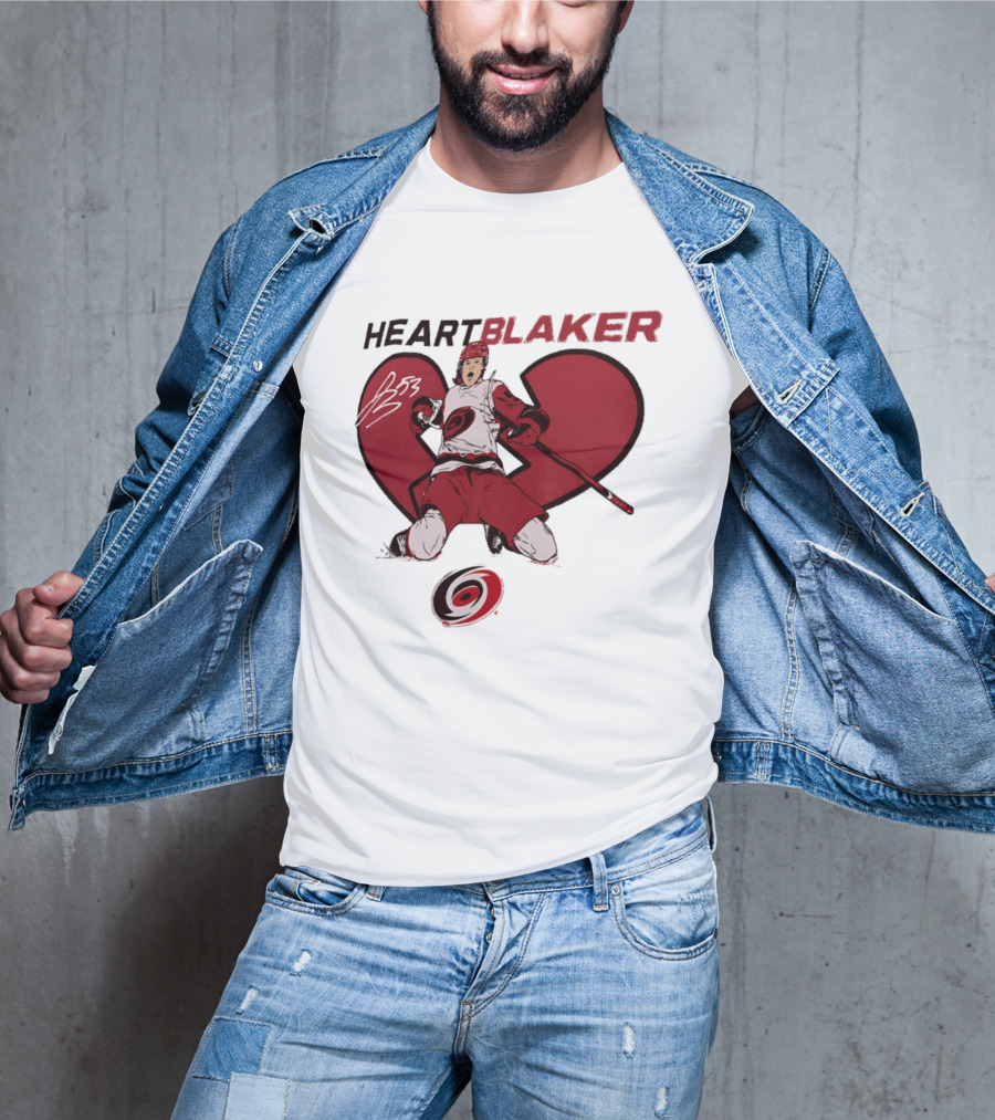 Brent Burns Heartblaker Carolina Hurricanes Broken Heart T-Shirt