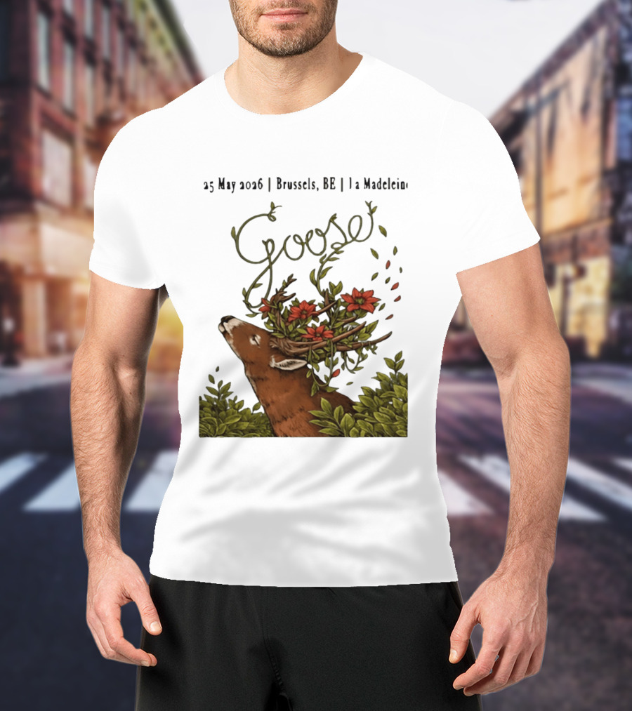 Goose 25 May 2026 Brussels BE La Madelein Deer With Floral Antlers T-Shirt