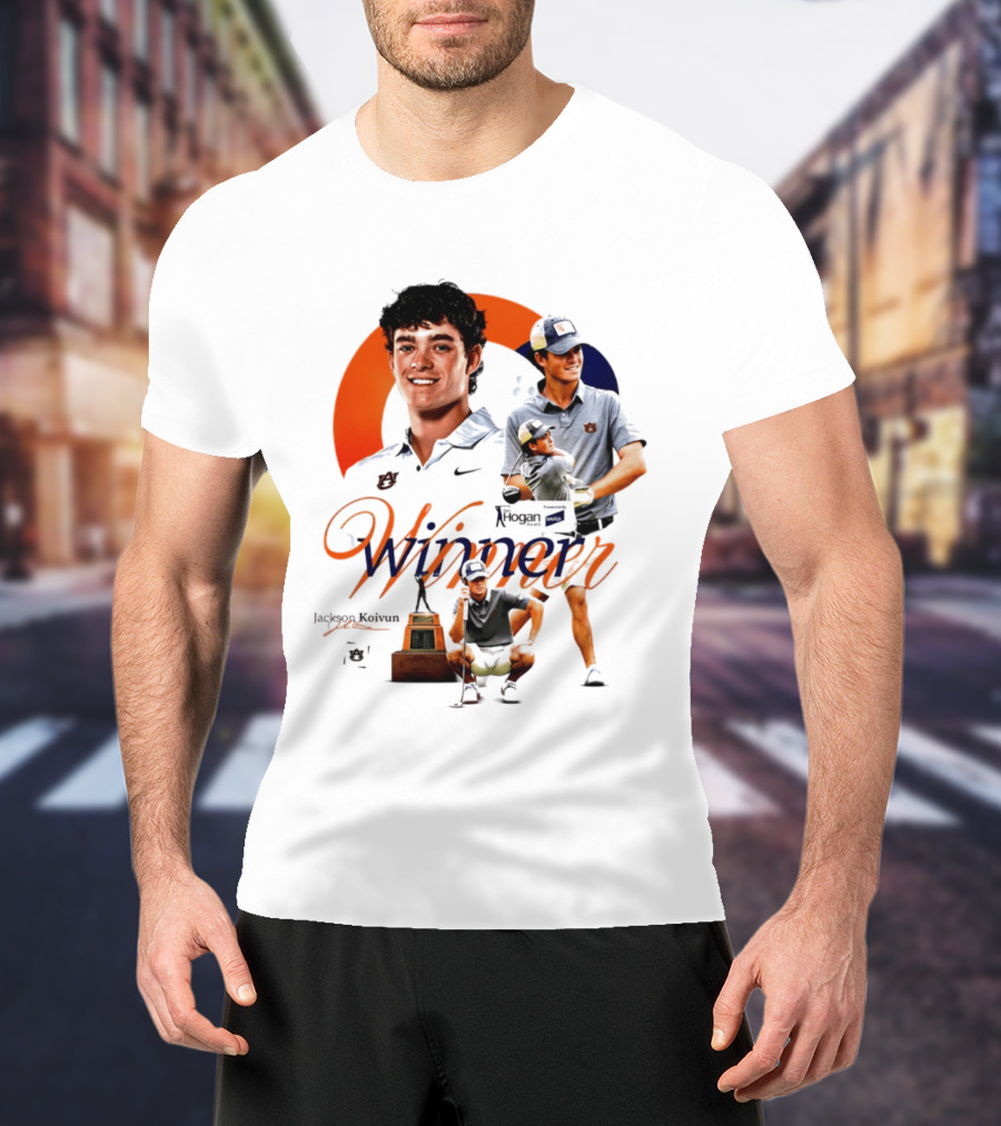 Jackson Koivun Auburn Golf Winner 2026 Trophy Nike Auburn University Golfers T-Shirt