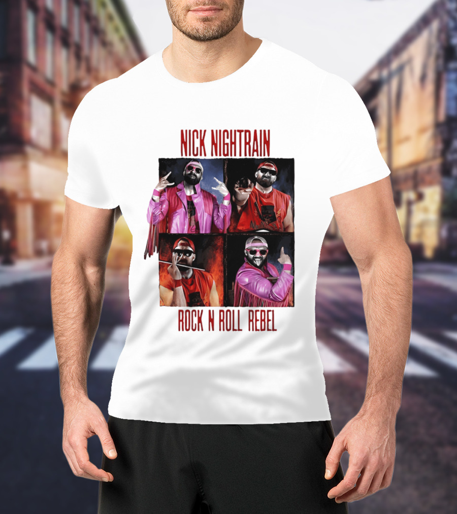 Nick Nightrain Rock N Roll Rebel Pink Jacket Red Bandana T-Shirt