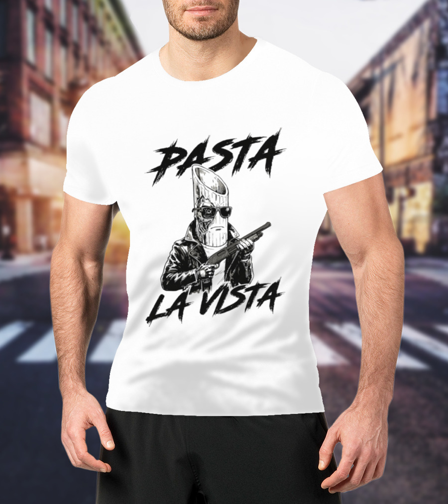 Pasta La Vista Funny Penne Terminator Pun T-Shirt