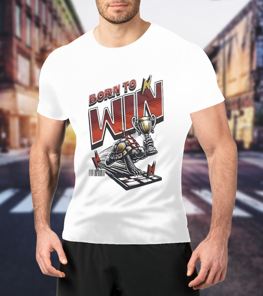 Born To Win Turtle With Trophy Racing T-Shirt