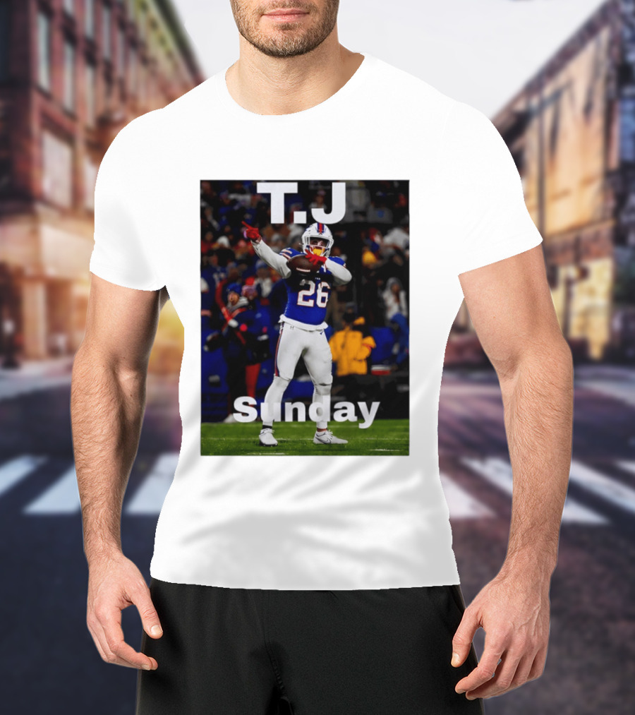 T.J. 26 Buffalo Bills Sunday T-Shirt