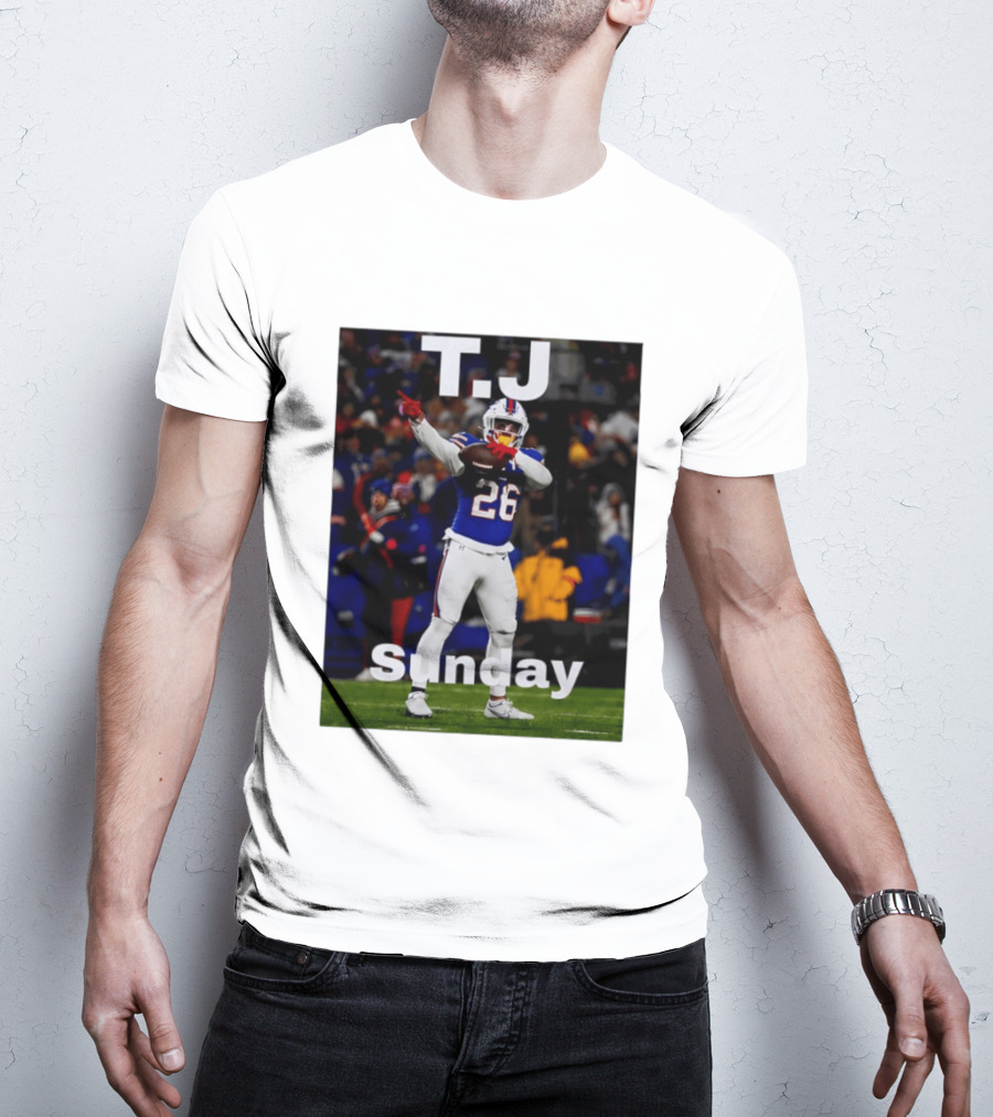 T.J. 26 Buffalo Bills Sunday T-Shirt