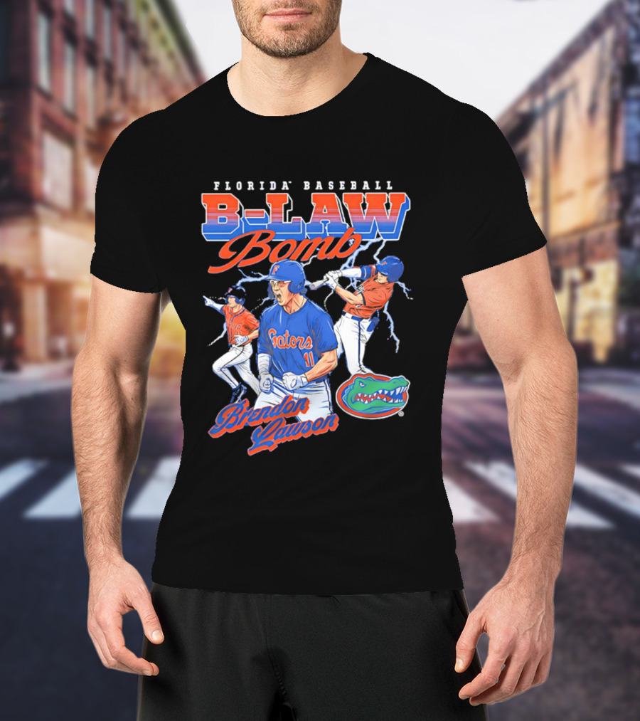 Florida Baseball B Law Bomb Brendan Lawson Gators T-Shirt