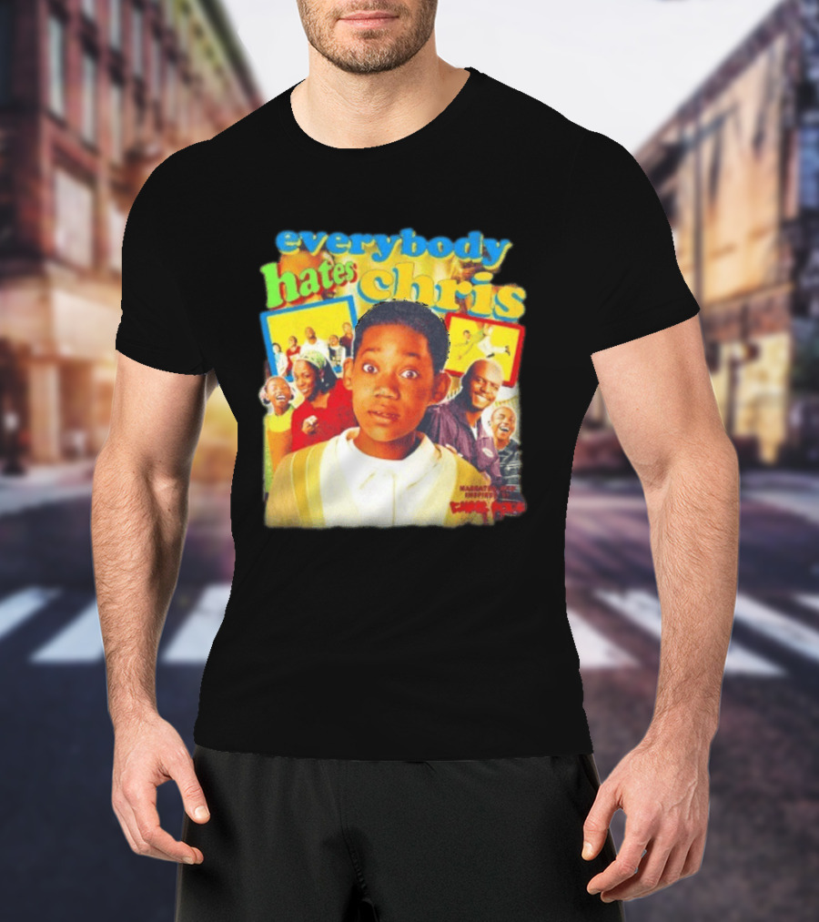 Everybody Hates Chris Show Characters Collage Colorful T-Shirt