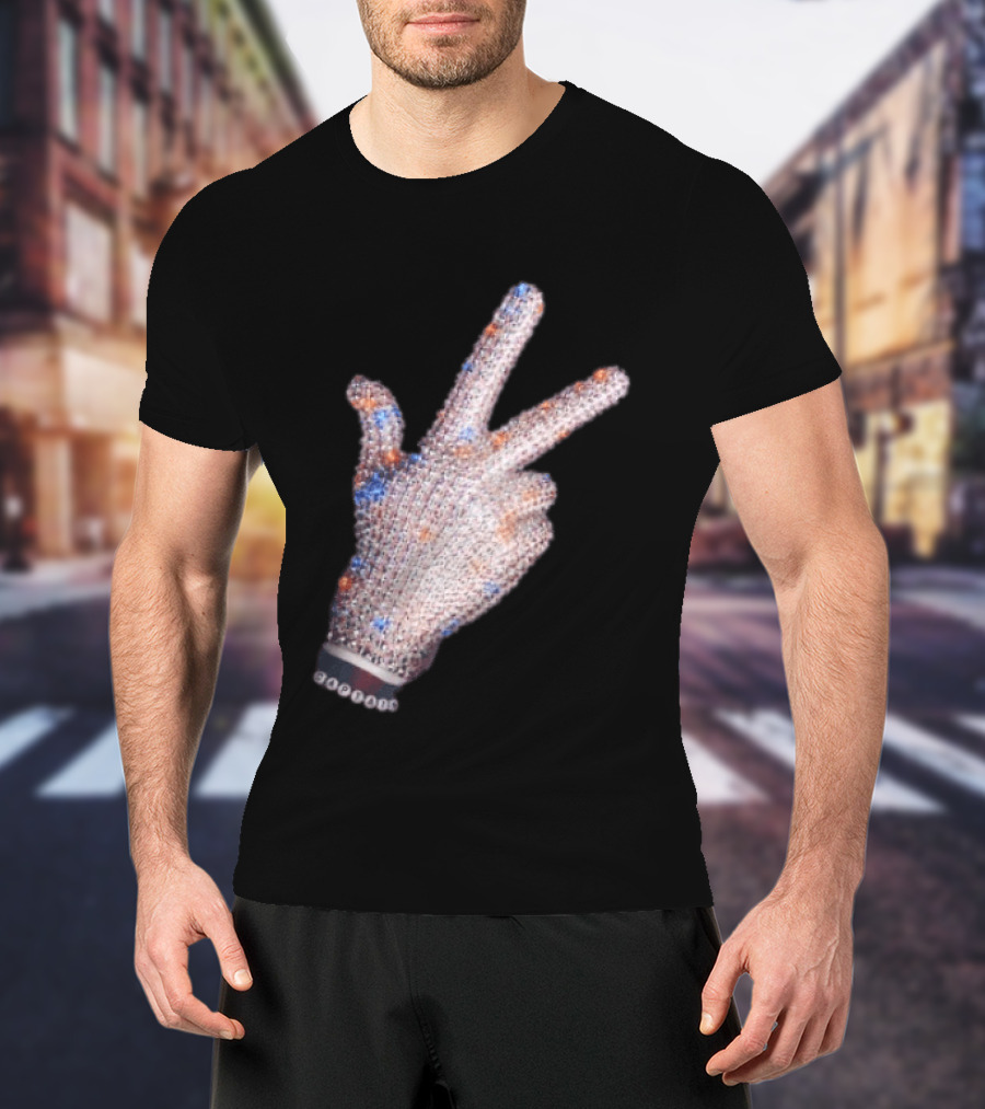 Jalen Brunson Captain New York Knicks Iceman Hand Crystal Glove Knicks T-Shirt
