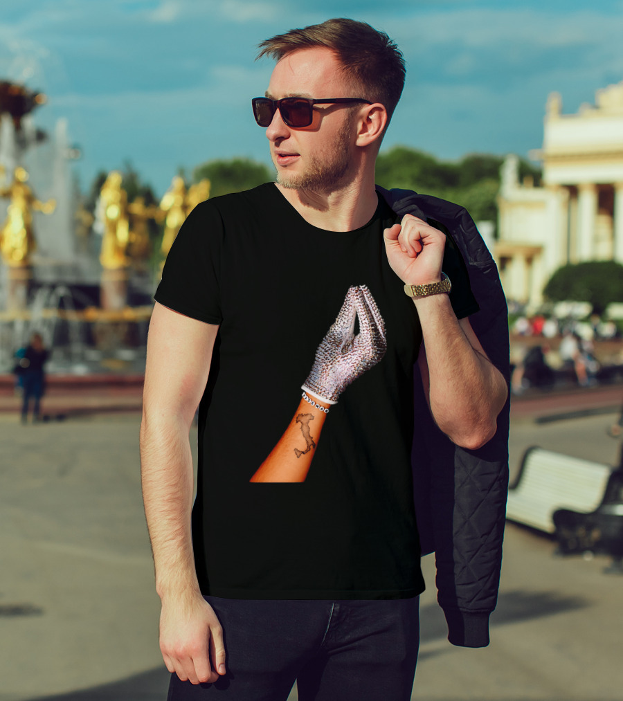 Mademan Italia Drake IceMan Glitter Glove Tattoo T-Shirt