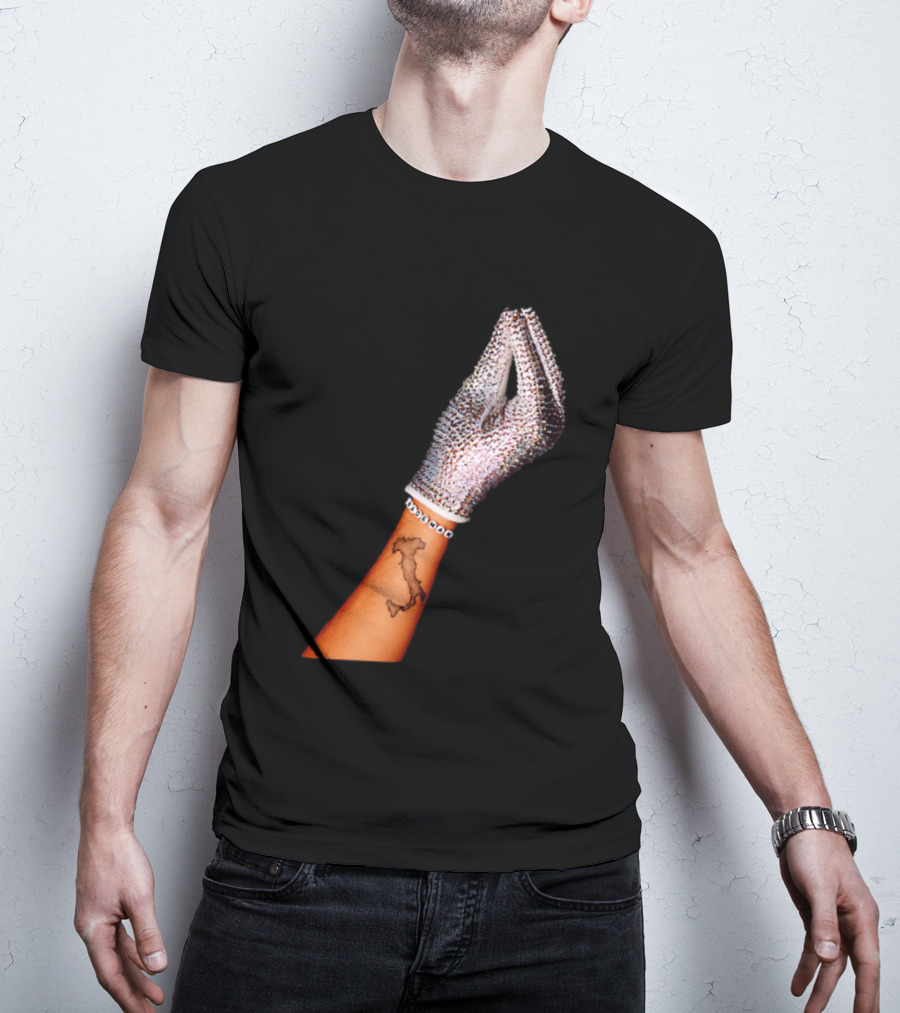 Mademan Italia Drake IceMan Glitter Glove Tattoo T-Shirt