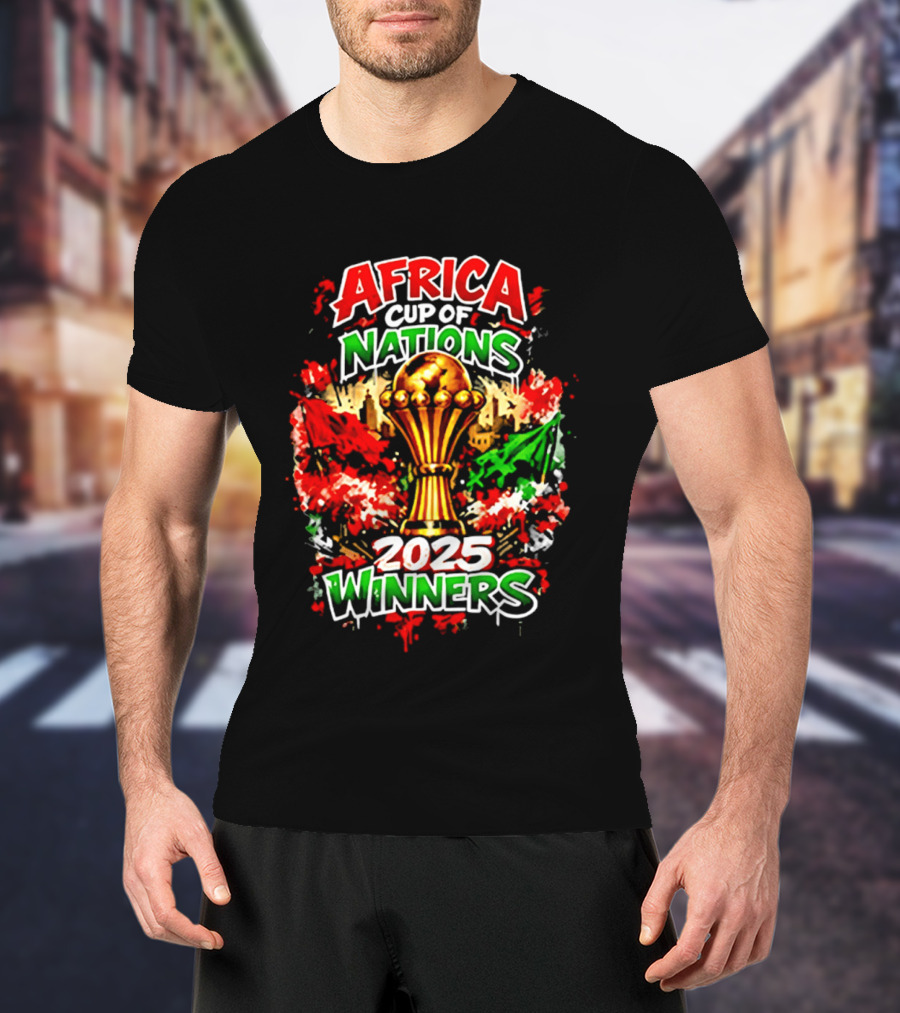 Africa Cup Of Nations 2025 Winners Trophy Celebration T-Shirt
