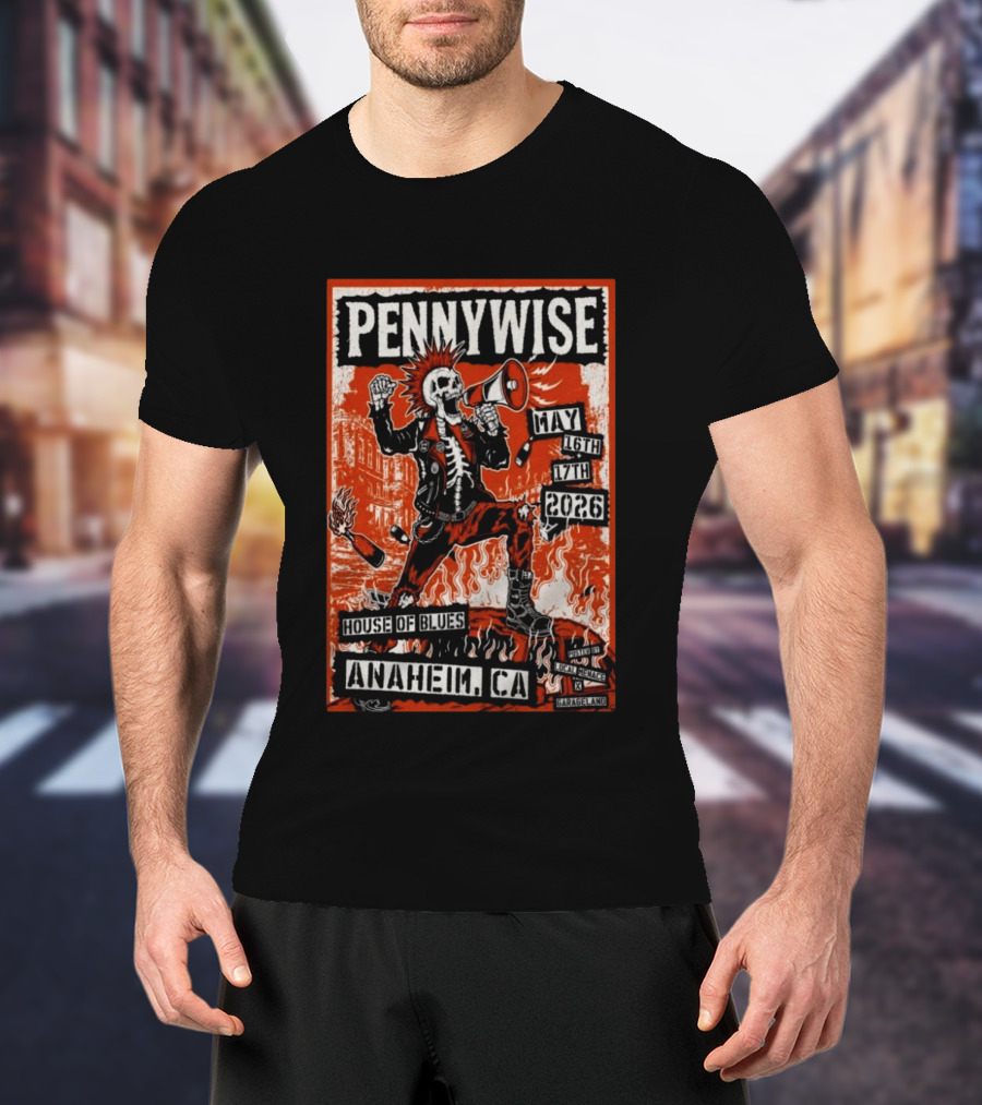 Pennywise House Of Blues Anaheim CA May 16 17 2026 GarageLand T-Shirt