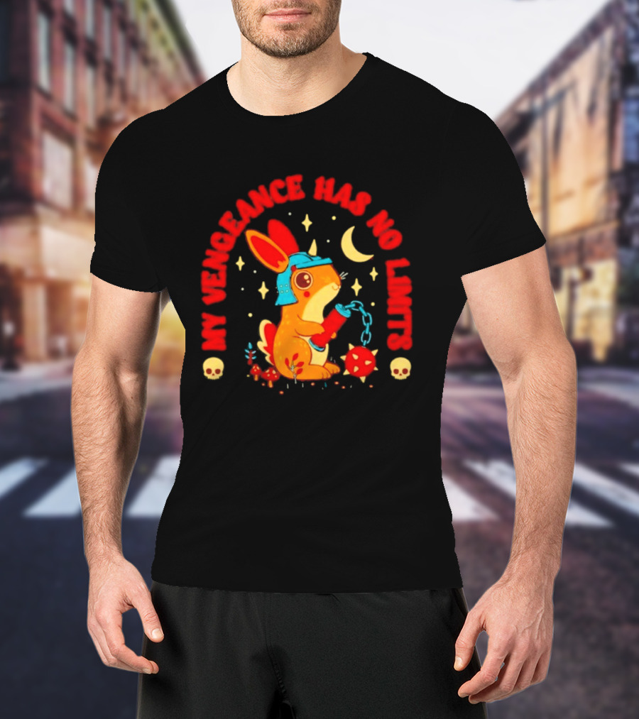 My Vengeance Has No Limits Killer Rabbit With Skull Moon And Stars T-Shirt