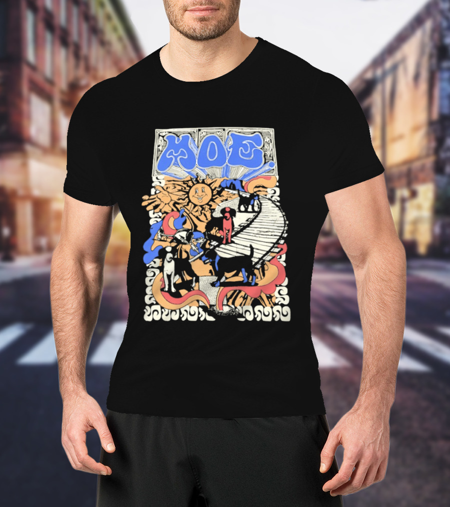 MOE Colorful Sun And Figures Pathway T-Shirt