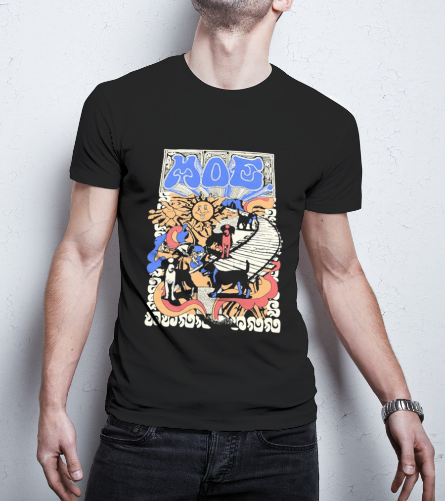 MOE Colorful Sun And Figures Pathway T-Shirt