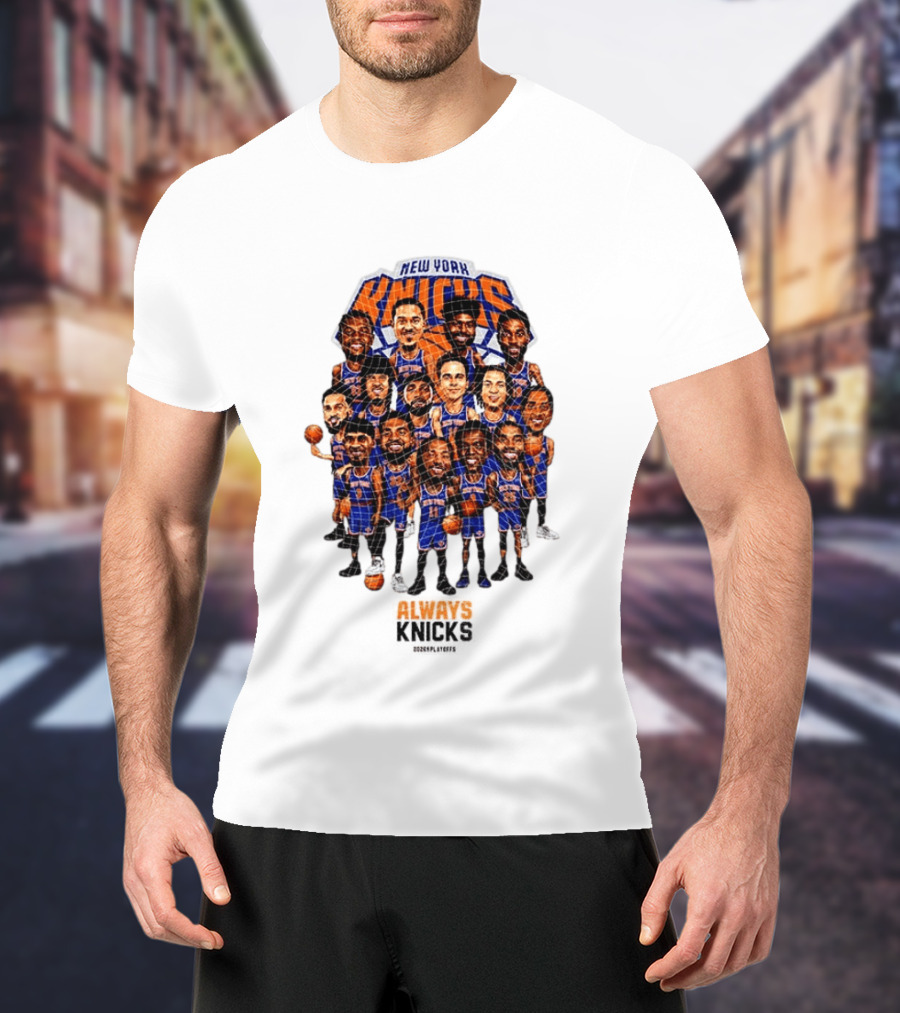 New York Knicks Caricature Basketball Team 2026 Game Day Let's Go T-Shirt