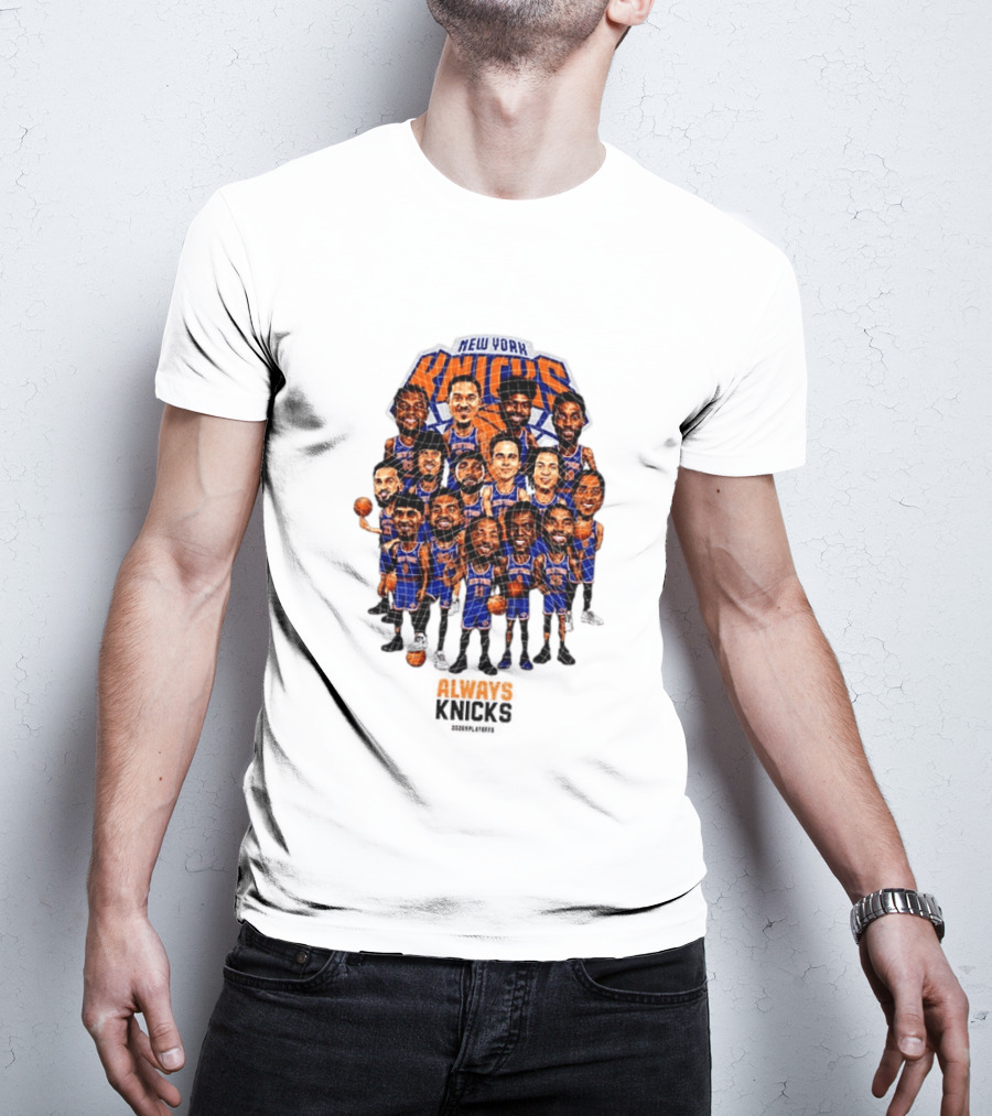 New York Knicks Caricature Basketball Team 2026 Game Day Let's Go T-Shirt