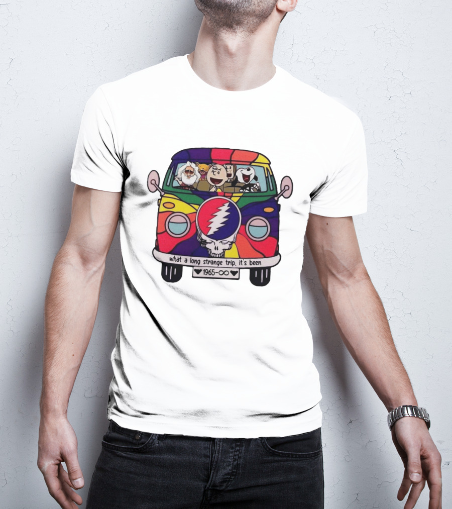 Snoopy Grateful Dead 1965 Psychedelic Bus What A Long Strange Trip It's Been T-Shirt