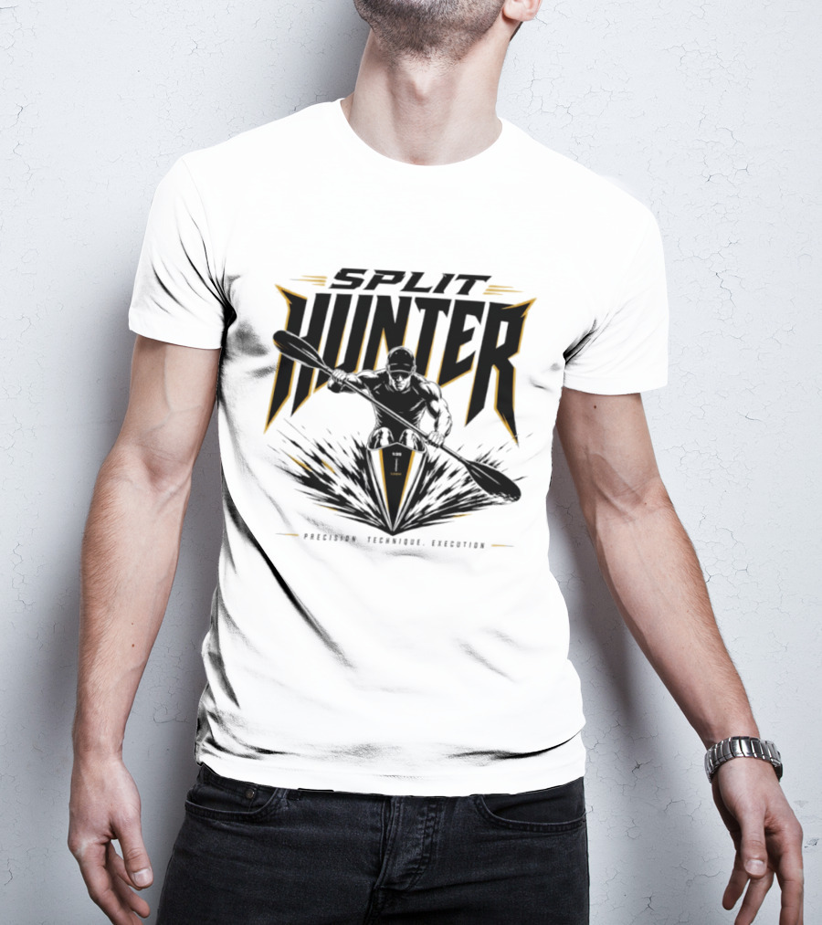 Split Hunter Kayaker Precision Technique Execution T-Shirt