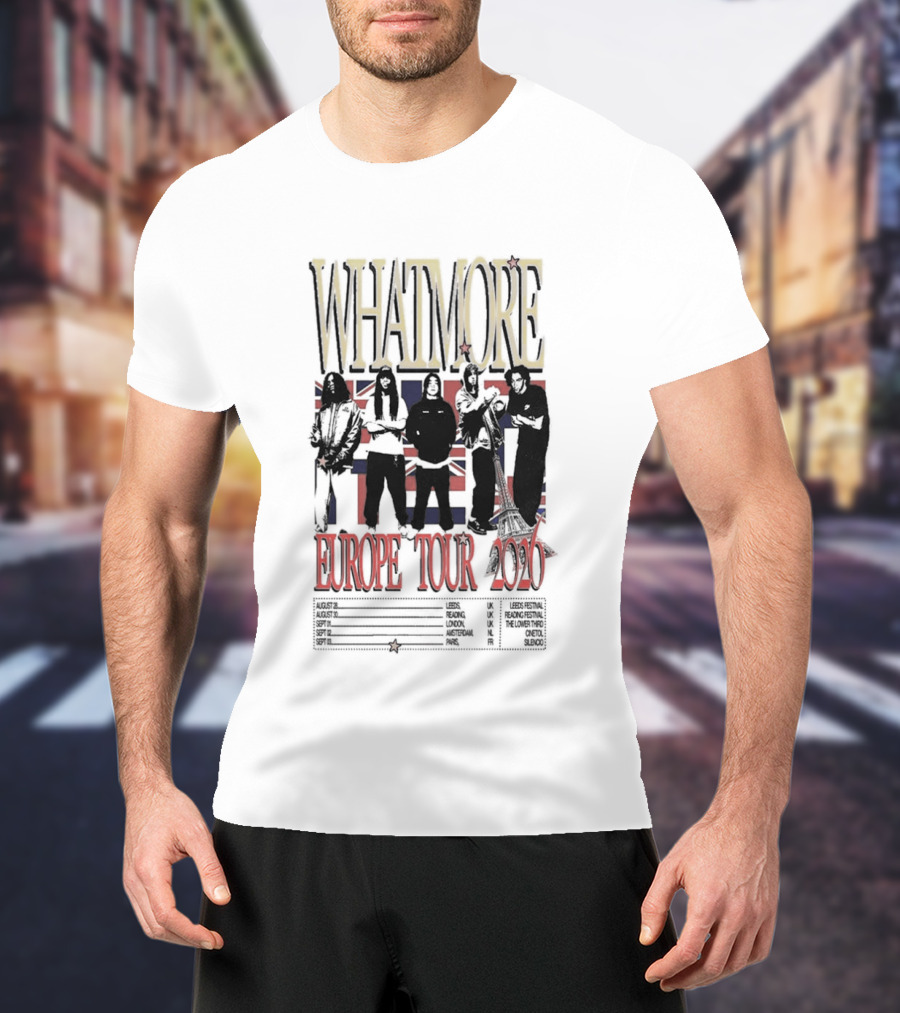 Whatmore Europe Tour 2026 Band Union Jack T-Shirt