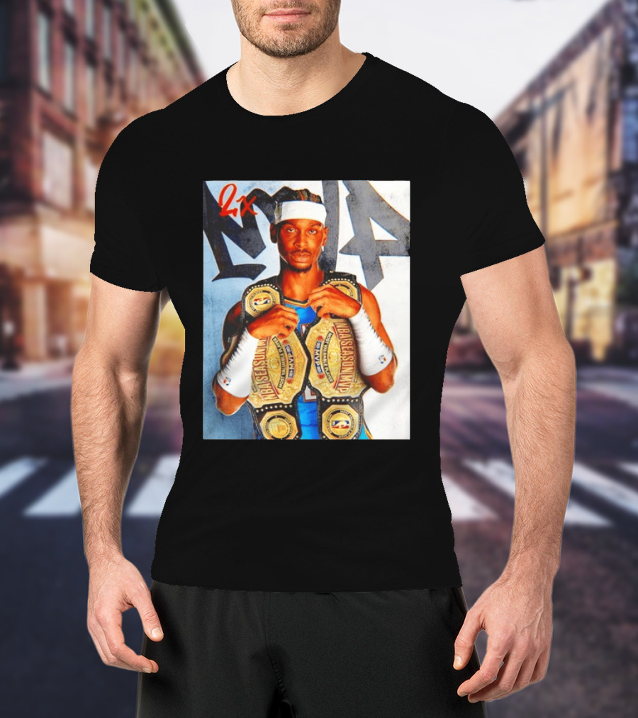 Shai Gilgeous Alexander 2X NBA MVP Champion Image T-Shirt