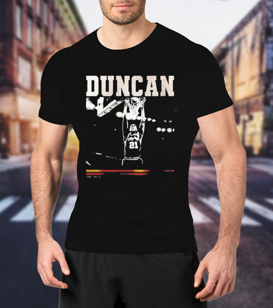 Tim Duncan Dunk Spurs Big Fundamental 21 T-Shirt