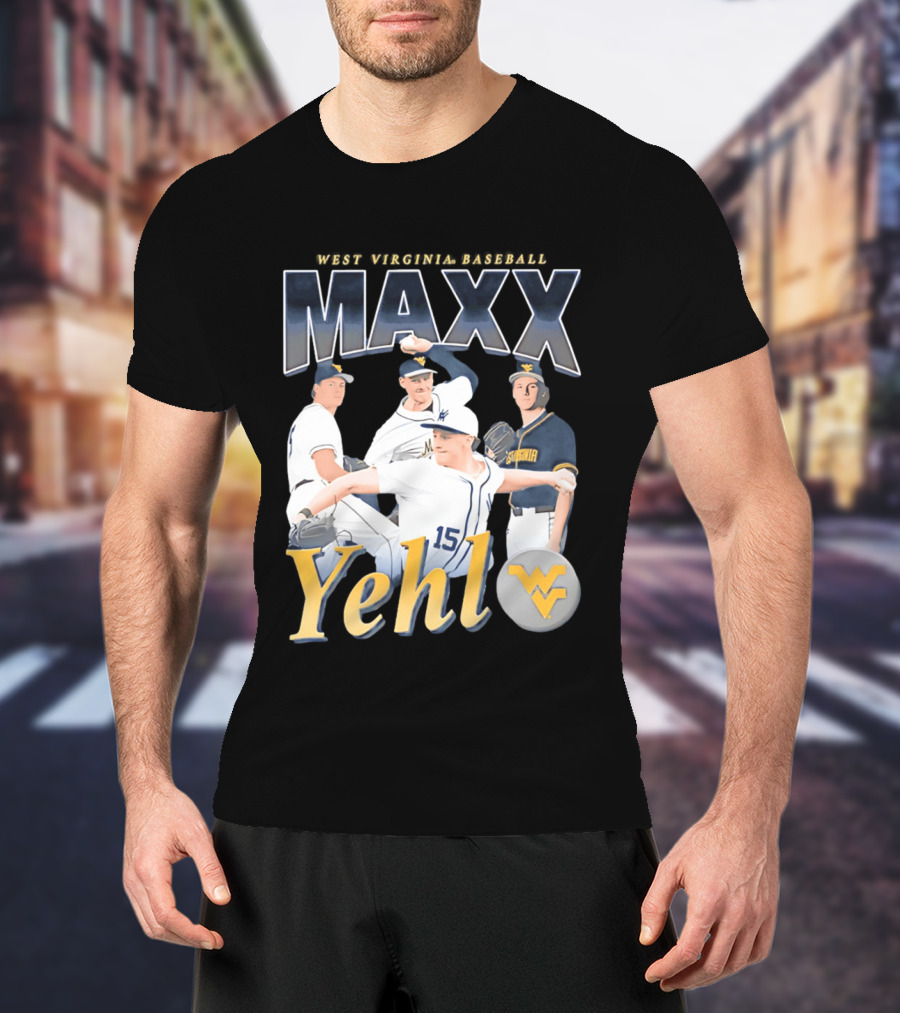 West Virginia Baseball Maxx Yehl WV Iconic Sports T-Shirt