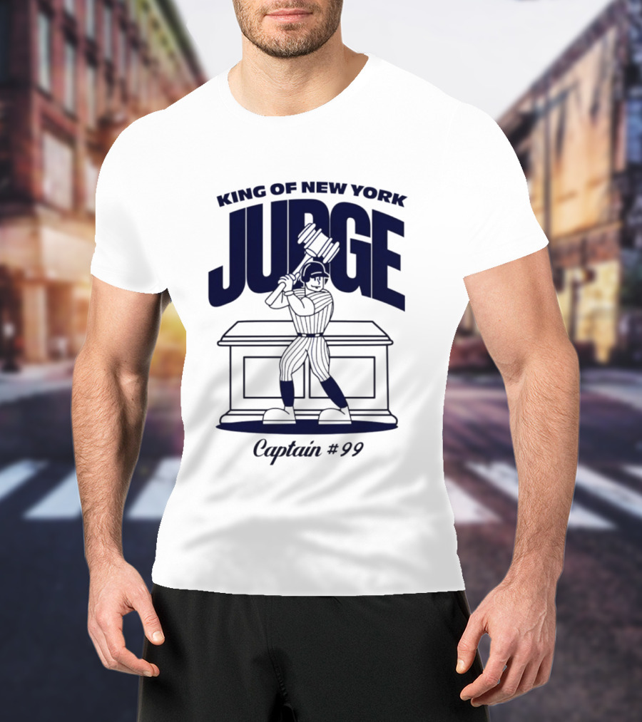King Of New York Judge Captain #99 Toddler Yankees Superstar Cartoon T-Shirt