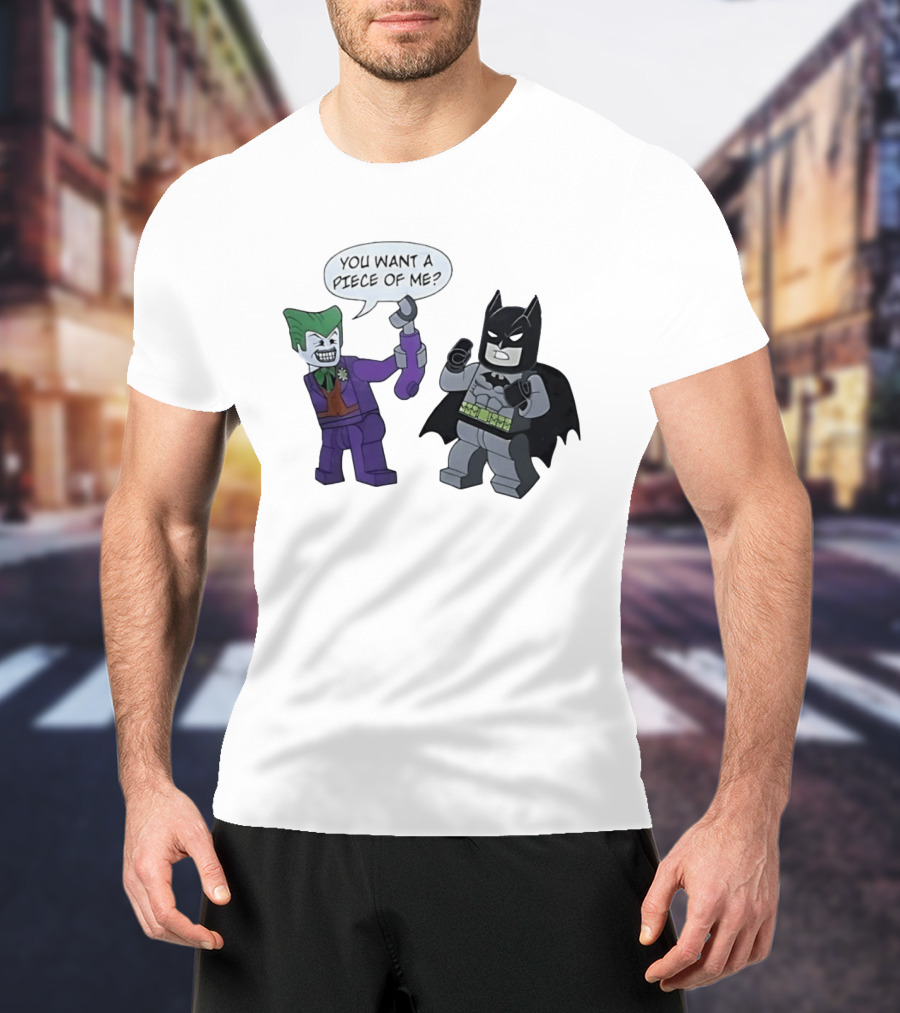 Lego Batman Vs Joker You Want A Piece Of Me Confrontation T-Shirt
