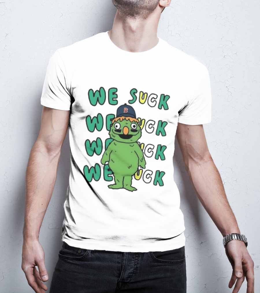 Boston Red Sox We Suck Mascot Fan Humor T-Shirt
