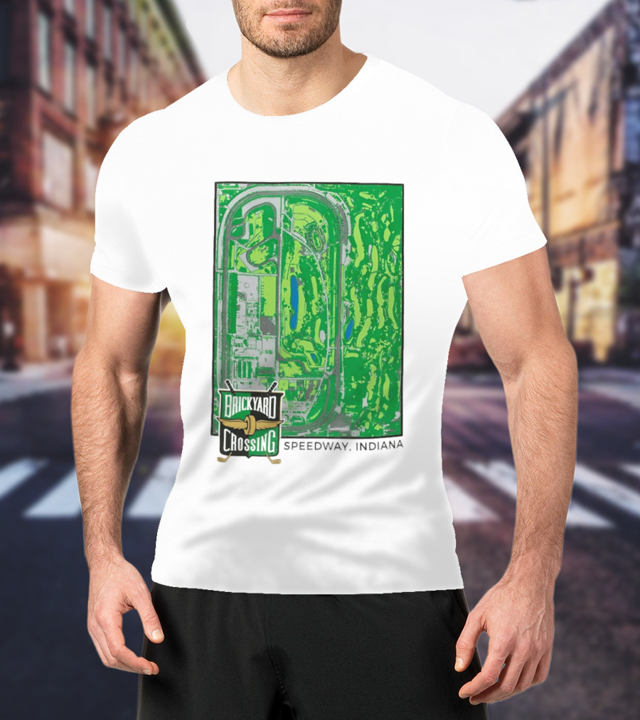 Brickyard Crossing Speedway Indiana Map Instant T-Shirt