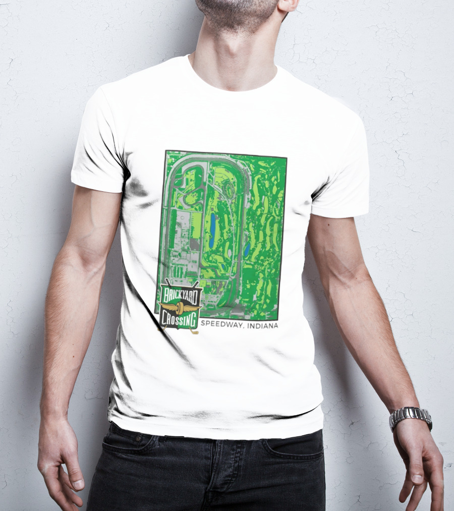 Brickyard Crossing Speedway Indiana Map Instant T-Shirt