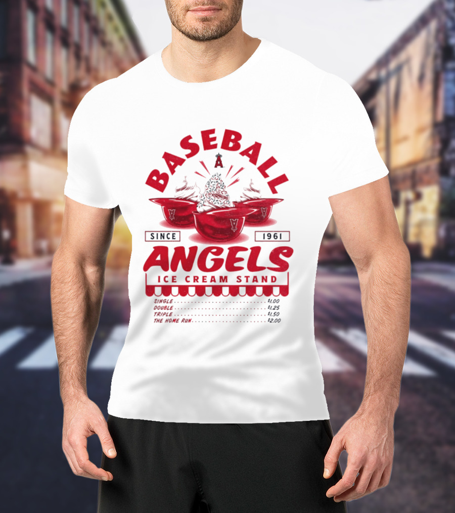 Baseball Angels Ice Cream Stand Since 1961 T-Shirt
