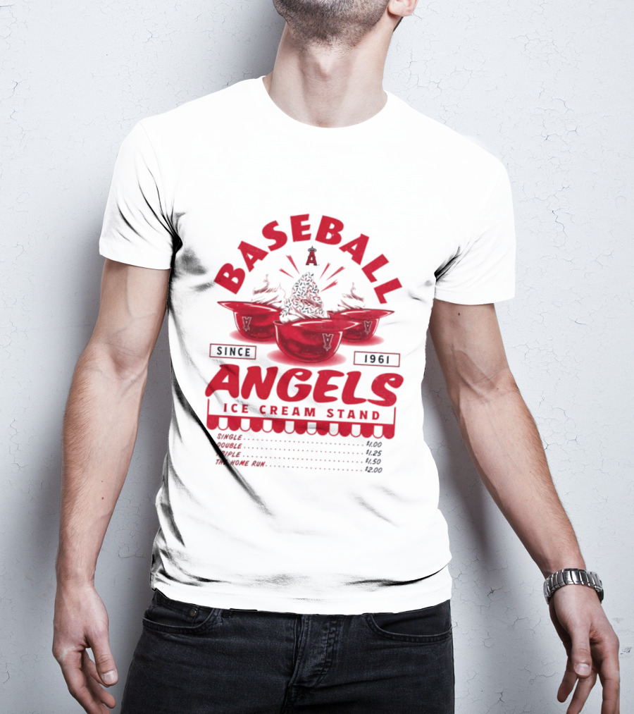 Baseball Angels Ice Cream Stand Since 1961 T-Shirt