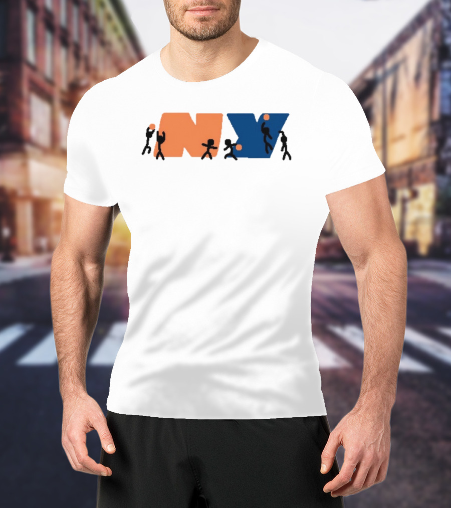 New York Knicks NBA NY Paint Basketball T-Shirt
