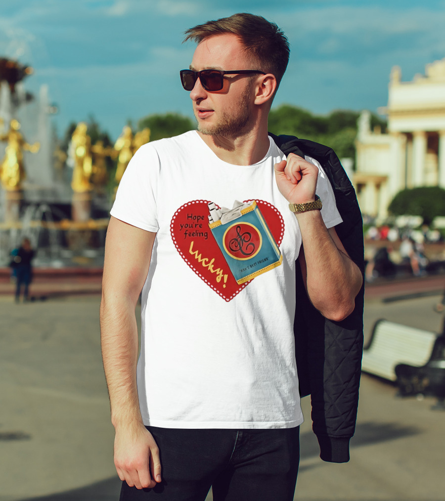 Hope You're Feeling Lucky Man's Best Friend Strike Brand Cigarettes T-Shirt