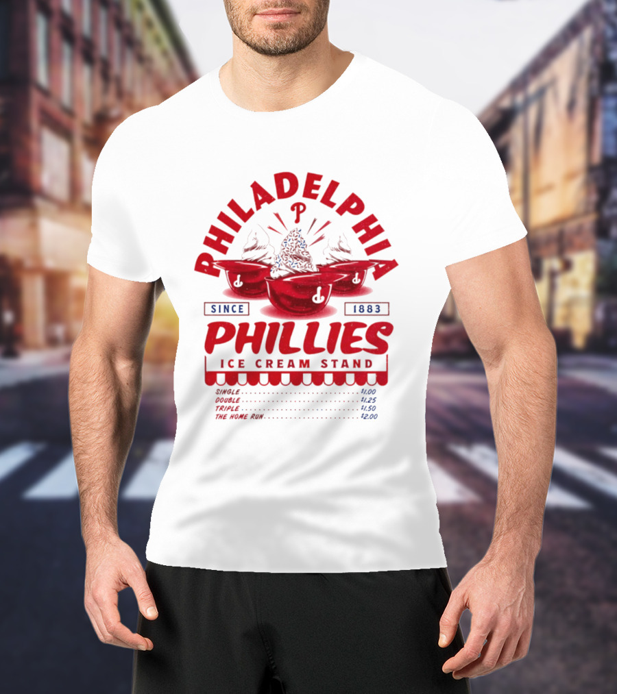 Philadelphia Phillies Ice Cream Stand Since 1883 T-Shirt