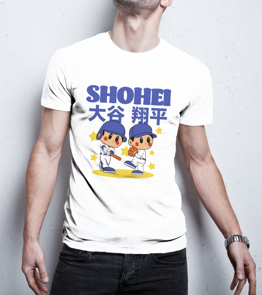 Shohei Ohtani Los Angeles Dodgers Superstar Cartoon Toddler T-Shirt