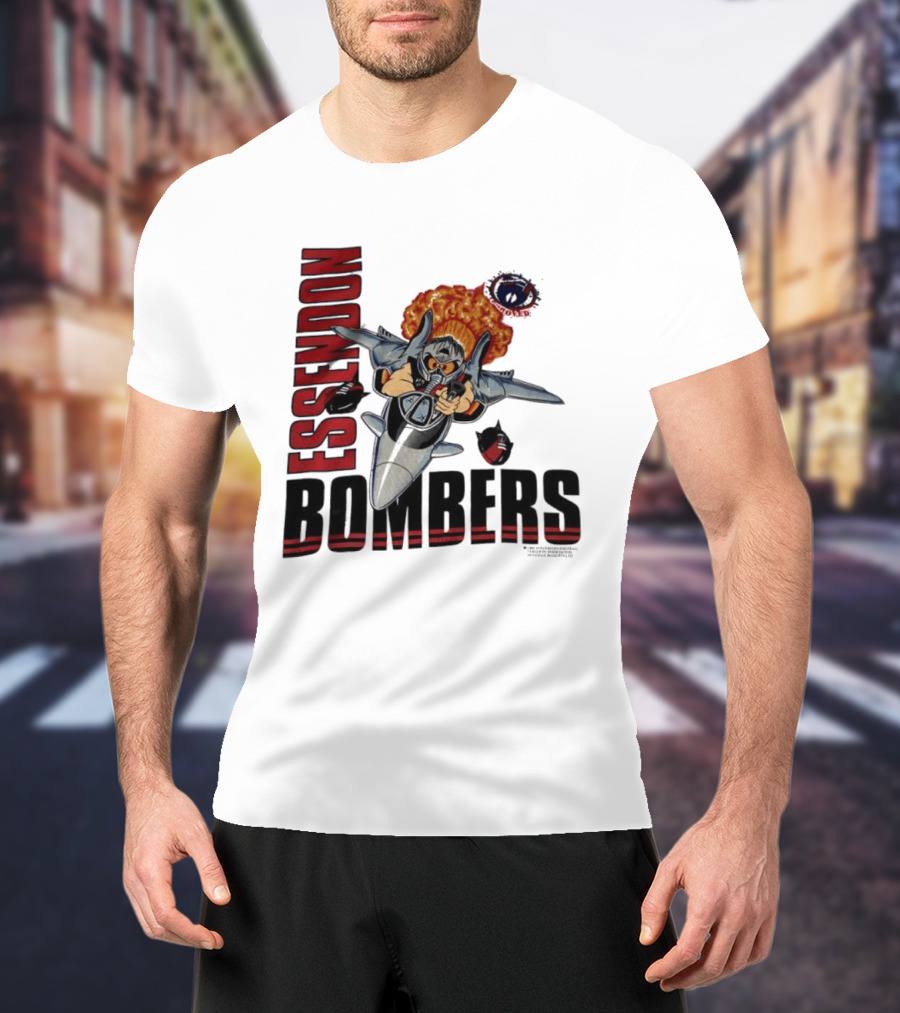 Essendon Bombers Fighter Jet Character Vintage 1992 T-Shirt