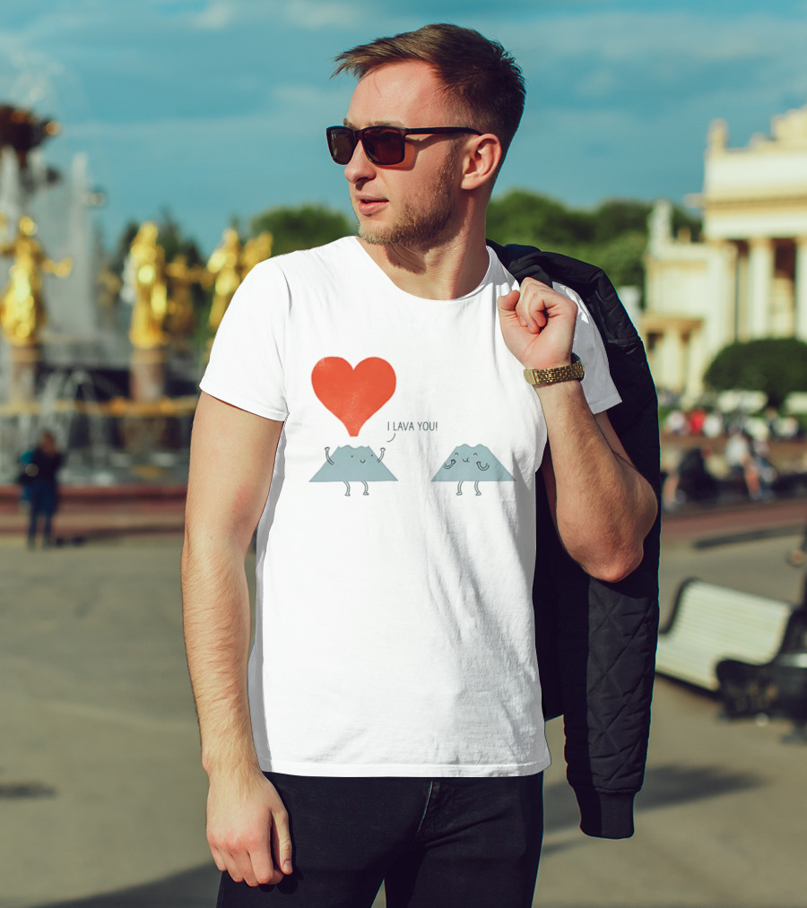 I Lava You Heart Volcanoes Phil Miller T-Shirt