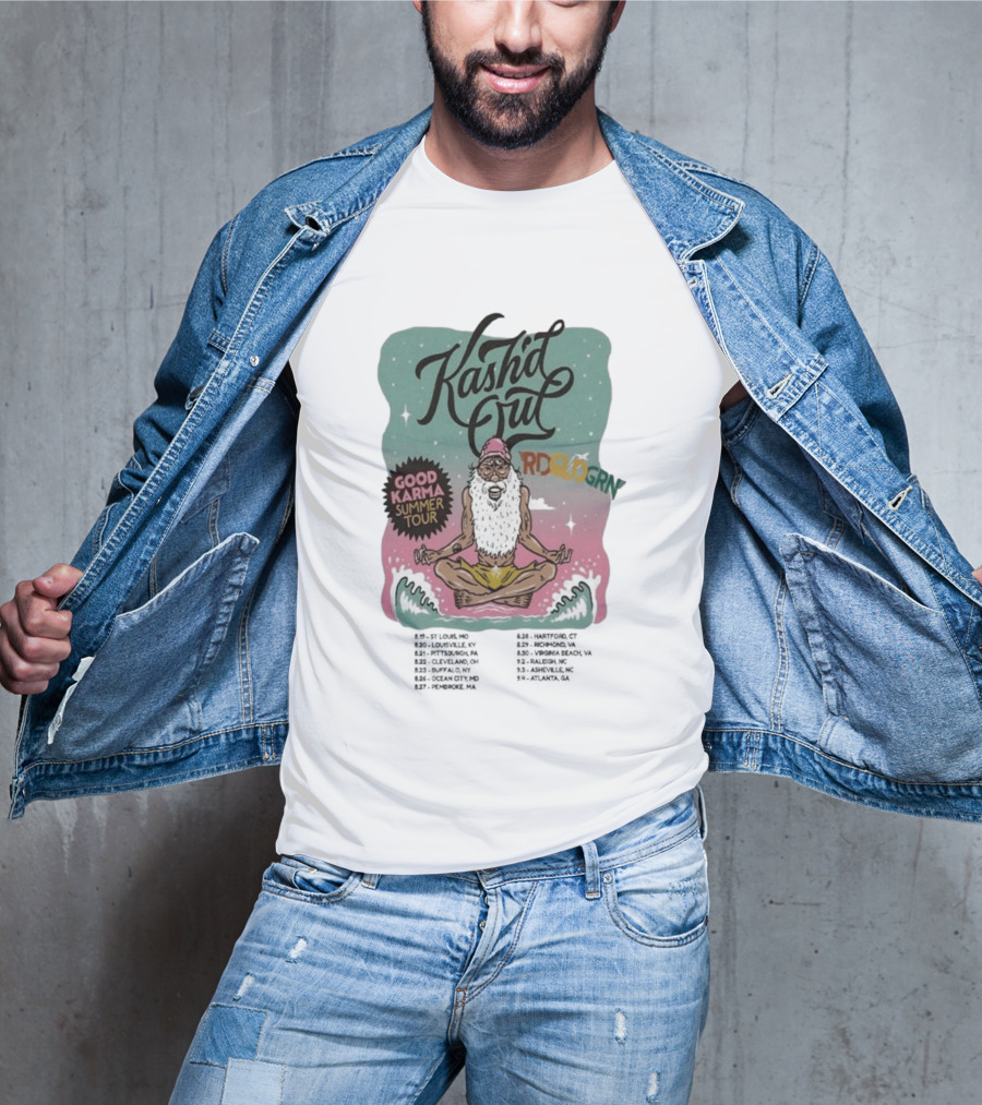 Kash'd Out 2026 Good Karma Summer Tour Vintage Meditation T-Shirt