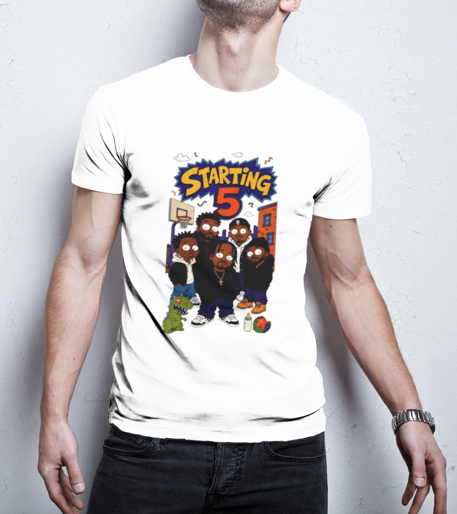 Starting 5 New York Knicks Hip Hop Rugrats Players T-Shirt