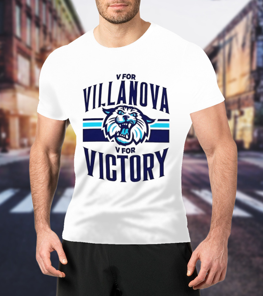 V For Villanova V For Victory Wildcats T-Shirt