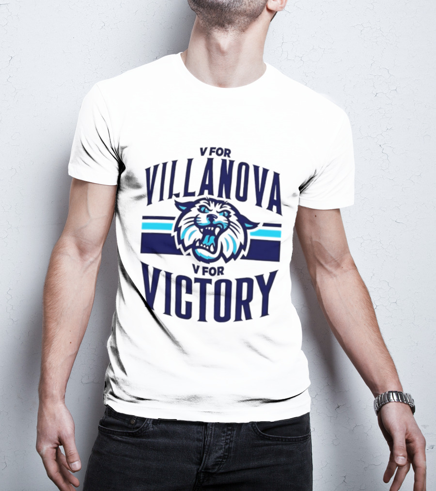 V For Villanova V For Victory Wildcats T-Shirt